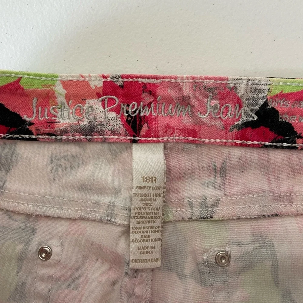 NWOT‎ | Justice girl’s patterned jeans — size 18